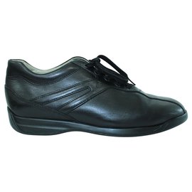 Tod's-Black Lace- Up Leather shoes-Black