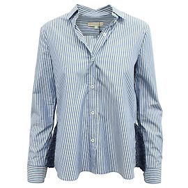 Paul & Joe Sister Camisa de rayas con ribetes de encaje Azul