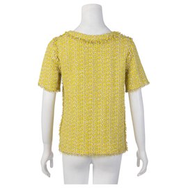 Lanvin-Tweed Blouse-Yellow