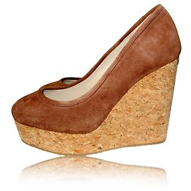 Jimmy Choo Sapatos Kork com cunhas de camurça Marrom