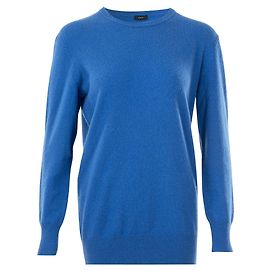 Joseph Suéter de cashmere com remendos de couro Azul