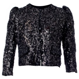 Robert Rodriguez Sequin Cropped Jacket Metallic