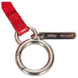 Fendi-Fendi Red Fur Pom-Pom Key Chain-Red