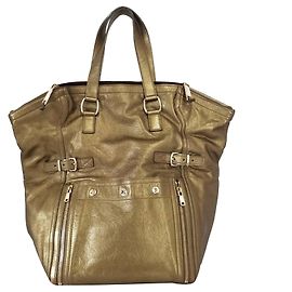 Yves Saint Laurent YSL Brown Downtown Leather Tote Bag Brown