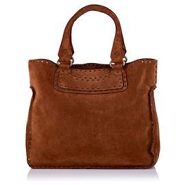 Céline Celine Brown Boogie Suede Tote Bag Brown
