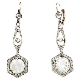 inconnue ORECCHINI DARING 1900 Platino, oro e diamanti. Altro