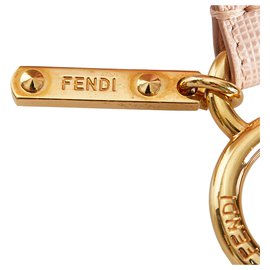 Fendi-Fendi Pink Fur Pom-Pom Key Chain-Brown,Pink,Beige