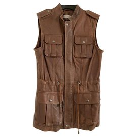 Uterque Perforierte Lederjacke Gr. M oder 28 Braun