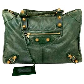 Balenciaga Sac Week-end Classique Motocross Vert Vert