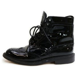 Autre Marque-MENS US 10 or UK 9 Black Patent Brogue Derby Boot-Other