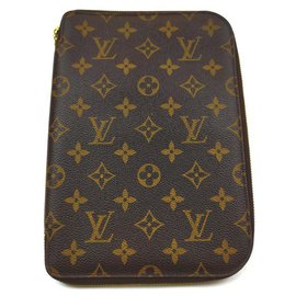 Louis Vuitton-Large Monogram Zip Around Organizer Cluch Bag-Other