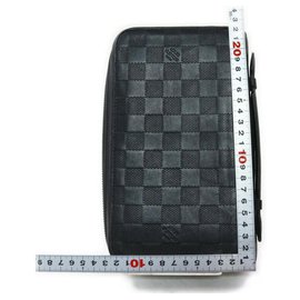 Louis Vuitton-XL Black Damier Infini Leather Atoll Wallet Organizer Travel-Other