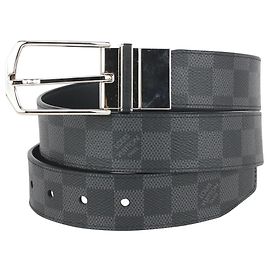 Louis Vuitton 90/36 Damier Graphite reversible 35mm Cinturón delgado Otro