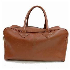 Saint Laurent Mochila de bagagem de couro marrom Outro