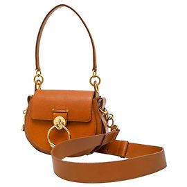Chloé Bolsa pequena de couro Chloe Brown Tess Marrom