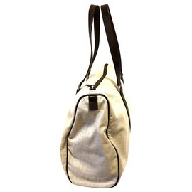 Fendi-Fendi Brown Zucca Canvas Travel Bag-Brown,Beige,Dark brown