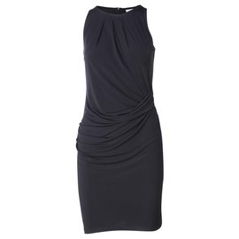 Michael Kors-Black draped dress-Black