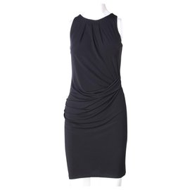 Michael Kors-Black draped dress-Black