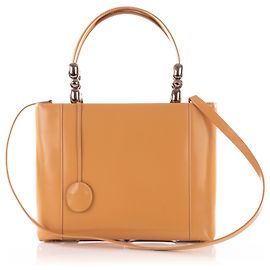 Dior Beige Tote Bag Malice aus glänzendem Leder Fleisch