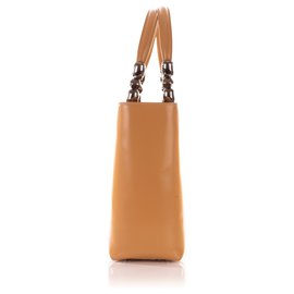Dior-Beige Shiny Leather Malice Tote Bag-Flesh