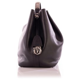 Dior-Black Leather Diorific Bucket Bag-Black