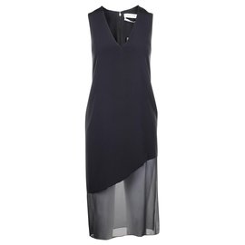 Prabal Gurung-Low Cut Side Slit Dress -Red