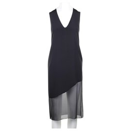 Prabal Gurung-Low Cut Side Slit Dress -Red