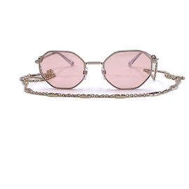 Occhiale da sole Valentino ottagonale Vlogo 2021 Rosa D'oro