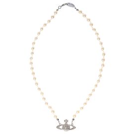 Colar de pérolas e prata Vivienne Westwood Branco