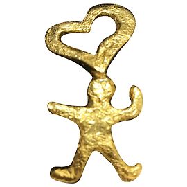 Spilla Céline Uomo con Cuore Oro Gold hardware