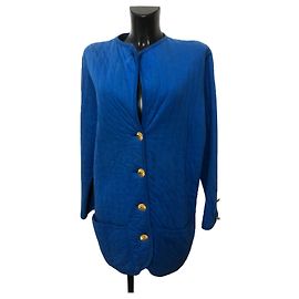 Yves Saint Laurent quilted jacket blue Blue