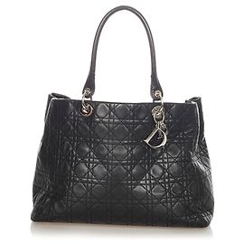 Sac cabas souple noir Dior Cannage Noir