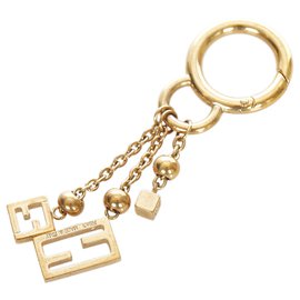 Fendi-Fendi Gold Gold-Tone Key Chain-Golden