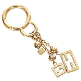 Fendi-Fendi Gold Gold-Tone Key Chain-Golden