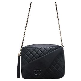 Bolsa Chanel Camera em couro preto Preto
