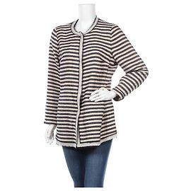 Cardigan Elena Miró à rayures bleu et beige Bleu Beige