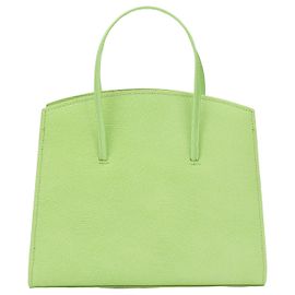 Little Liffner Mini Cabas Minimal en Cuir Embossé Vert Acide Vert