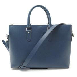 Louis Vuitton-NEW LOUIS VUITTON ANTON M BAG34401 TAIGA OCEAN BLUE BRIEFCASE LEATHER-Blue