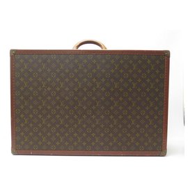 Louis Vuitton-VINTAGE LOUIS VUITTON CASE BISTEN CASE 70 MONOGRAM TRUNK SUITCASE CANVAS-Brown