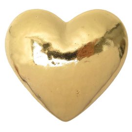 BROCHE VINTAGE YVES SAINT LAURENT GOOSSENS COEUR METAL DORE HEART BROCHE DORADO Dorado