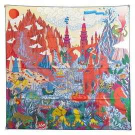 Hermès-NEW SCARF HERMES COSMOGRAPHIA UNIVERSALIS BAJTLIK SQUARE 90 RARE SCARF SILK-Multiple colors