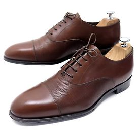 SCARPE LOUIS VUITTON WAGRAM 9M 43 RICHELIEU IN PELLE MARRONE + SCATOLA PER SCARPE Marrone