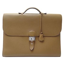 Hermès BORSA HERMES BORSA DEPECHES 2-38 PORTAFOGLIO IN PELLE TOGO MARRONE Marrone