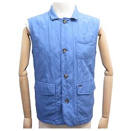 Façonnable NEUE ÄRMELLOSE JACKE FACONNABLE STEPPWESTE S 46 BLAUE WESTWESTE Blau