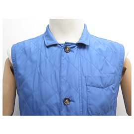 Façonnable-NEW SLEEVELESS JACKET FACONNABLE QUILTED VEST S 46 BLUE VEST WAISTCOAT-Blue