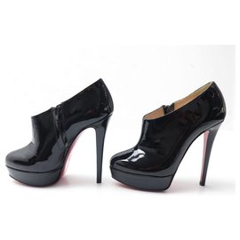 Christian Louboutin-NEW CHRISTIAN LOUBOUTIN SHOES MOLDING BOOTS 36 Black patent leather-Black