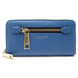 NOVA CARTEIRA CONTINENTAL DE COURO DE GRÃO AZUL MARC JACOBS NOVA CARTEIRA Azul