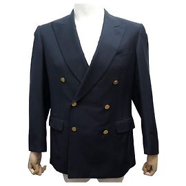 Hermès NEW HERMES BLAZER SUPER JACKET 100 g2190 M 48 NAVY BLUE WOOL JACKET Navy blue