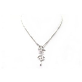 Hermès COLLIER HERMES AMULETTE ANCRE 41CM EN ARGENT MASSIF 8.5GR ANCHOR SILVER NECKLACE Argenté