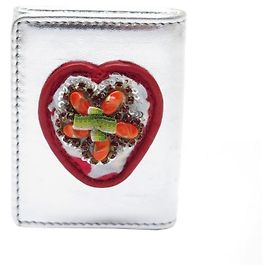 NEW CHRISTIAN LACROIX MULTIPLE MINIATURE PHOTO HOLDER IN SILVER LEATHER + BOX Silvery
